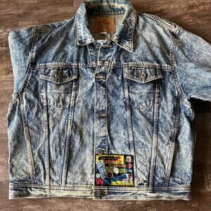 Edwin Vintage Clubman Twill Cotton Acid Washed Jacket Large